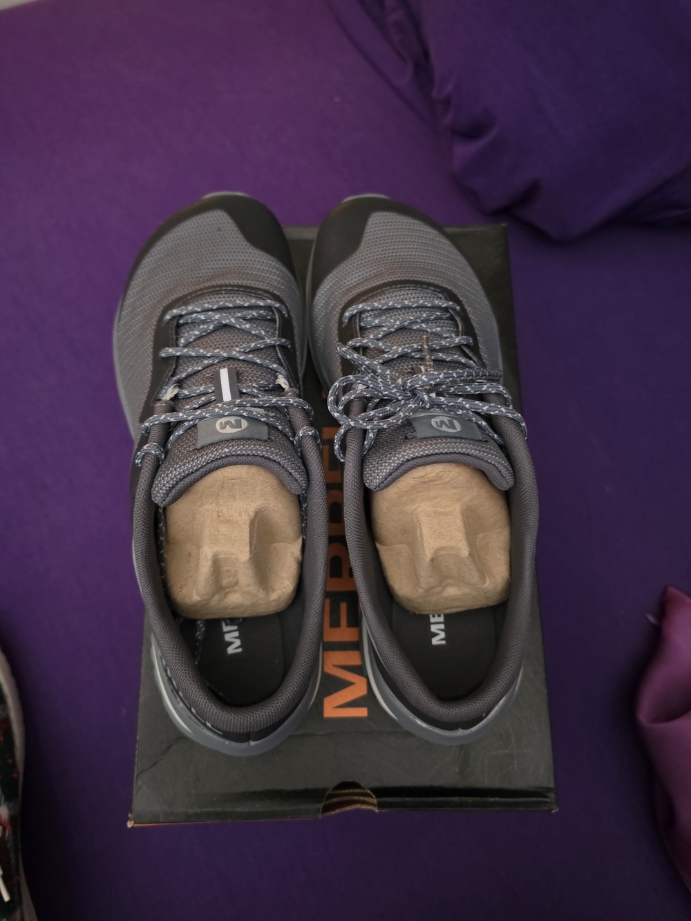 Merrells Womens Gray Mesh Lace-Up Sneakers - NEW NEVER WORN